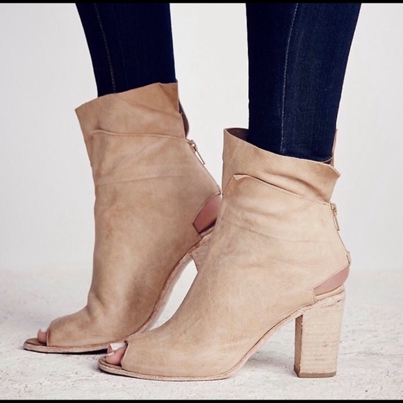 Free People Shoes - ✨HP✨FREE PEOPLE GOLDEN ROAD PEEP TOE BOOTIE